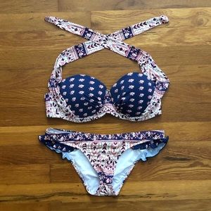 bikini set • billabong halter top cheeky coverage